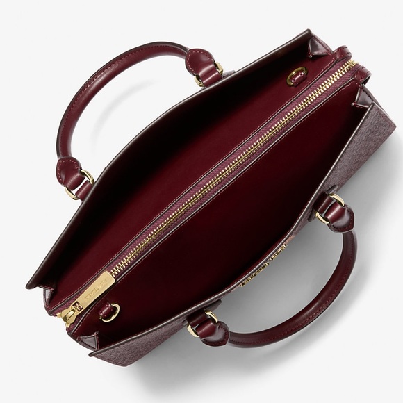 Michael Kors Sheila Medium Signature Logo and Metallic Satchel Crossbody… - Picture 4 of 16